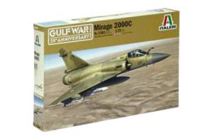 מודל להדבקה של מטוס קרב צרפתי Mirage 2000C בצבעי מלחמת המפרץ מבית Italeri