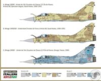 ⁦מודל להדבקה של מטוס קרב צרפתי Mirage 2000C בצבעי מלחמת המפרץ מבית Italeri⁩ – תמונה ⁦3⁩