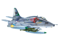 מודל להדבקה של מטוס קרב A-4 E/F/G Skyhawk בקנה מידה של 1:48 מבית Italeri