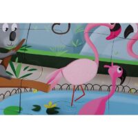 ⁦פאזל מישוש לפעוטות וילדים עם מרקם ניתן למישוש ואיורי חיות מדליקות מבית Janod⁩ – תמונה ⁦3⁩