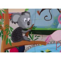 ⁦פאזל מישוש לפעוטות וילדים עם מרקם ניתן למישוש ואיורי חיות מדליקות מבית Janod⁩ – תמונה ⁦5⁩