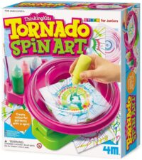 מכונה ליצירת אומנות צביעה בסיבוב והתזה Tornado Spin Art - מכונת התזה ליצירות אומנות לילדים מסדרת ThinkingKits של 4M ארה"ב