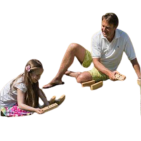 ⁦משחק  חוץ דומינו ענק XL מעץ לחצר מבית  TRADITIONAL GARDEN GAMES UK⁩ – תמונה ⁦5⁩