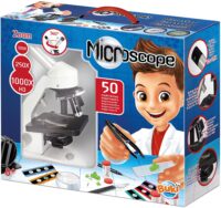 מיקרוסקופ לילדים BUKI X1000 עם תאורה עלית ותחתית מגיע עם ערכת מחקר מבית בוקי צרפת