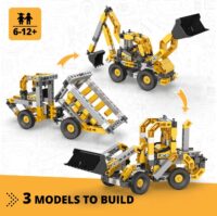 ⁦משחק הרכבה הנדסי אנג'ינו טרקטור JCB עם 3 מודלים מסדרת Engino Machinery⁩ – תמונה ⁦2⁩