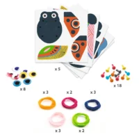⁦ערכת יצירה לילדים קטנטנים חרקים חמודים - משחק יצירת דמויות בעזרת השחלה מבית DJECO צרפת⁩ – תמונה ⁦3⁩
