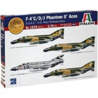 מודל להדבקה של מטוס קרב מיתולוגי פאנטום F4-E Phantom II Aces בקנה מידה של 1:72 מבית Italeri