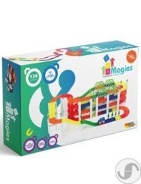⁦מאגיס המקורי מסלול מירוץ 126 חלקים - משחק הרכבה מגנטים לפעוטות וילדים⁩ – תמונה ⁦5⁩