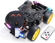 רכב רובוטי עם בקר מסוג ESP32 לתכנות ובניית פרוייקטים בסביבת ארדואינו כולל מצלמת IP