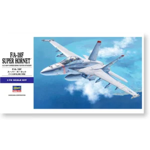 מודל להדבקה של מטוס קרב אמריקאי דגם F-18F Super Hornet 1:72 מבית Hasegawa