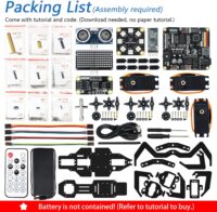 ⁦ערכת רובוט נמלה לתכנות עם בקר תואם ארדואינו כולל מטריצת לד חיישן אולטרסוני ושלט רחוק מבית Freenove⁩ – תמונה ⁦2⁩