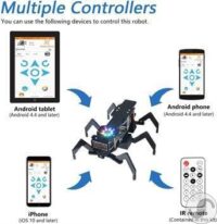 ⁦ערכת רובוט נמלה לתכנות עם בקר תואם ארדואינו כולל מטריצת לד חיישן אולטרסוני ושלט רחוק מבית Freenove⁩ – תמונה ⁦11⁩