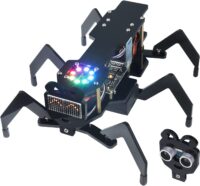 ערכת רובוט נמלה לתכנות עם בקר תואם ארדואינו כולל מטריצת לד חיישן אולטרסוני ושלט רחוק מבית Freenove