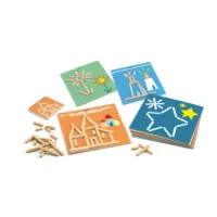 ⁦משחק התפתחות העתקה במקלות  בנושא ספירה ומידות אורך Eduludo Batonnets  מבית DJECO צרפת⁩ – תמונה ⁦5⁩
