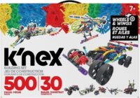 קונקס קלאסיק גלגלים וכנפיים - ערכת הרכבה 500 חלקים 30 דגמים מבית K'nex - קנקס