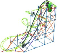 ⁦קונקס רכבת הרים טייפון ממונעת - ערכת הרכבה 649 חלקים מודל ענק מבית  K'nex Typhoon Frenzy Roller Coaster - קנקס⁩ – תמונה ⁦2⁩
