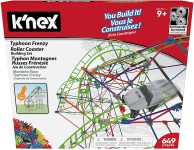 קונקס רכבת הרים טייפון ממונעת - ערכת הרכבה 649 חלקים מודל ענק מבית  K'nex Typhoon Frenzy Roller Coaster - קנקס
