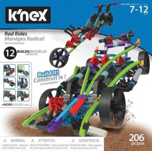 קונקס כלי רכב מדליקים - ערכת הרכבה 206 חלקים 12 דגמים מבית K'nex Rad Rides - קנקס