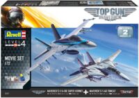 2 דגמי מטוסים להרכבה F-14D ו F-18E 2 מטוסי קרב מהסרט  Top Gun Maverick Movie Set בקנה מידה של 1:72 מבית Revell