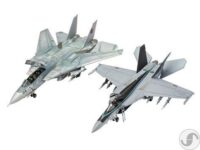 ⁦2 דגמי מטוסים להרכבה F-14D ו F-18E 2 מטוסי קרב מהסרט  Top Gun Maverick Movie Set בקנה מידה של 1:72 מבית Revell⁩ – תמונה ⁦10⁩