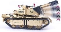 ⁦משחק הרכבה לילדים ממונע  רובוטי הנדסי טנק M1A2 יורה על שלט אלחוטי 1276 חלקים עם מנוע Qihui⁩ – תמונה ⁦5⁩