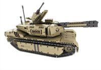 ⁦משחק הרכבה לילדים ממונע  רובוטי הנדסי טנק M1A2 יורה על שלט אלחוטי 1276 חלקים עם מנוע Qihui⁩ – תמונה ⁦10⁩