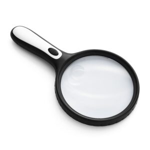 זכוכית מגדלת 135 מ"מ עם הגדלה של 3X משולבת תאורת לד