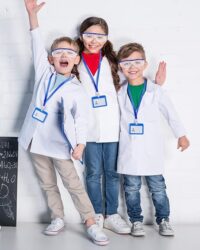 ⁦חלוק מעבדה לילדים משולב משקפי מגן – לחוקרים צעירים ואלקטרונאים מבית IMAKE⁩ – תמונה ⁦3⁩
