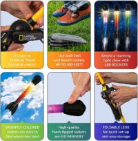 ⁦ערכה מדעית לילדים - Light-Up Air Rockets שיגור רקטות זוהרות בלחץ אוויר מבית National Geographic⁩ – תמונה ⁦6⁩