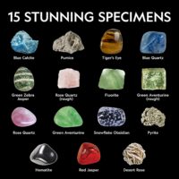 ⁦ערכה מדעית לילדים - Rock And Mineral Starter Kit - ערכת מחקר לסלעים ומינרלים 15 דוגמיות מבית National Geographic⁩ – תמונה ⁦2⁩