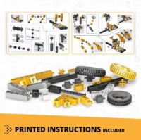 ⁦משחק הרכבה הנדסי אנג'ינו מחפרון JCB עם 3 מודלים מסדרת Engino Machinery⁩ – תמונה ⁦2⁩