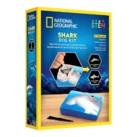 ⁦ערכת מדע Shark Tooth Dig Kit - ערכת חפירה של 2 שיני כריש אמיתיות מבית National Geographic⁩ – תמונה ⁦2⁩