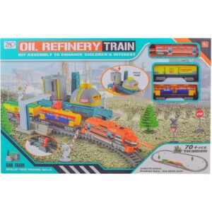 Oil Refinery Train - מסלול פסי רכבת להרכבה עם רכבת  חשמלית לאספקת דלק ותחנת בית זיקוק