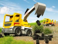 ⁦משחק הרכבה משאיות למתחילים Easy Starter Trucks מסדרת JUNIOR לבניית 2 מודלים 24 חלקים מבית FischerTechnik⁩ – תמונה ⁦7⁩