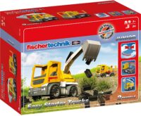 משחק הרכבה משאיות למתחילים Easy Starter Trucks מסדרת JUNIOR לבניית 2 מודלים 24 חלקים מבית FischerTechnik
