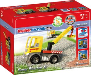 משחק הרכבה למתחילים Easy Starter S מסדרת JUNIOR לבניית 2 מודלים 35 חלקים מבית FischerTechnik