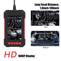 ⁦מצלמת נחש אנדוסקופ עם מסך מובנה LCD 4.3  באורך 10 מטר  איכות צילום Full HD 1080P וקוטר עדשה 3.9 מ"מ⁩ – תמונה ⁦5⁩