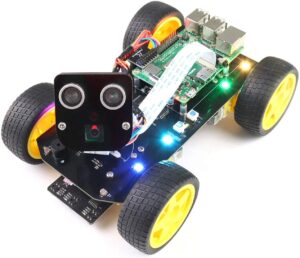 ערכת הרחבה לרספברי פיי - רכב רובוטי 4WD ללימוד תכנות עם בקר Raspberry Pi
