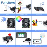 ⁦ערכת כלב רובוטי לתכנות עם בקר מסוג ESP32 לבניית רובוט נשלט דרך אפליקציה דרך הסמארטפון⁩ – תמונה ⁦7⁩