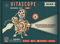 ⁦פאזל מכני - מסרטת רטרו VITASCOPE להרכבה מעץ מבית ROKR⁩ – תמונה ⁦9⁩