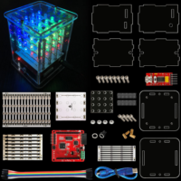 ⁦קוביית לד 4x4x4 מבוססת ארדואינו Arduino RGB LED Cube Kit⁩ – תמונה ⁦2⁩