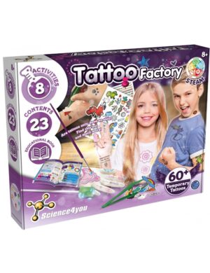 ערכת ניסויים בנושא קעקועים Tattoo Factory עם 8 ניסויים מבית Science4you