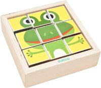 ⁦Tournanimo - פאזל משולשים מסתובבים עם 3 ציורים צבעוניים שונים לפעוטות מבית Djeco צרפת⁩ – תמונה ⁦2⁩