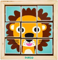 ⁦Tournanimo - פאזל משולשים מסתובבים עם 3 ציורים צבעוניים שונים לפעוטות מבית Djeco צרפת⁩ – תמונה ⁦3⁩