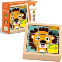 ⁦Tournanimo - פאזל משולשים מסתובבים עם 3 ציורים צבעוניים שונים לפעוטות מבית Djeco צרפת⁩ – תמונה ⁦5⁩