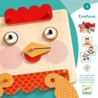 ⁦CreaFaces - פרצופיאדה - משחק התפתחות ומיומנות לפעוטות להרכבת פרצופים שונים מבית DJECO צרפת⁩ – תמונה ⁦4⁩
