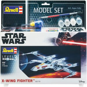 מודל להדבקה של חללית המלחמה X-WING ממלחמת הכוכבים 1:57 מבית Revell