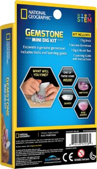 ⁦ערכת מדע Gemstone Mini Dig Kit - ערכת חפירה אבני חן מבית National Geographic⁩ – תמונה ⁦2⁩