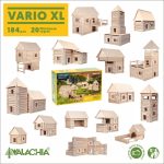 ואריו XL 184 חלקים - סט בנייה מבולי עץ לילדים לבניית 20 מודלים של בתים מסדרת הVARIO מבית Walachia צ'כיה