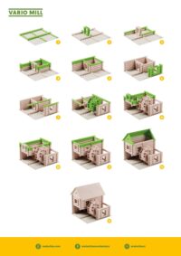 ⁦ערכת בניה מעץ לילדים מבולי עץ לבניית 12 מודלים של מבני עץ וטחנות רוח מסדרת VARIO מבית Walachia צ'כיה⁩ – תמונה ⁦11⁩
